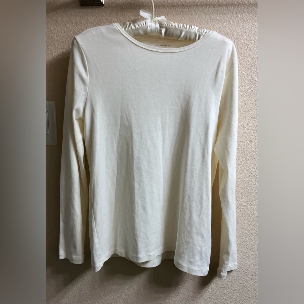 Elegant Cream Long Sleeve Top